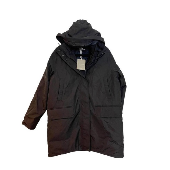 Everlane The ReNew Long Puffer Black Women's Size Small NWT - Picture 4 of 11